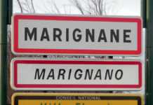 Panneau de la commune de Marignane