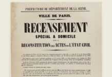 Affiche pour le recensement (1872)