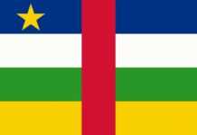 drapeau de la republique de centrafrique