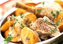 Poulet à la noix de coco et aux arachides