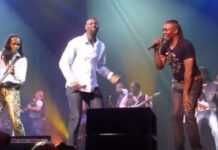 Omar Sy en concert avec les Earth Wind and Fire