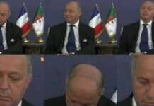 Vidéos – Algérie : Laurent Fabius dort en pleine réunion officielle