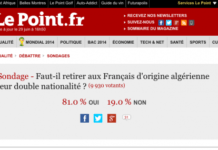 Nationalité franco-algérienne : le sondage « lamentable » du Point