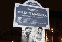 Plaque du Jardin Nelson Mandela