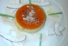 Crème caramel au lait de coco