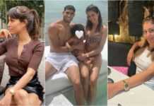 Achraf Hakimi Hiba Abouk et leur enfant