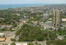 Vue aérienne de Lomé, la capitale du Togo