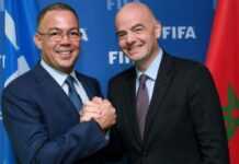 Faouzi Lekjaa et Gianni Infantino (08 oct 21)