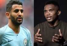 Riyad Mahrez et Samuel Eto'o (20 oct 21)