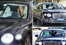 Ronaldo dans sa Bentley Flying Spur (19 nov 21)