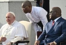 Le pape François et le Président Félix Tshisekedi