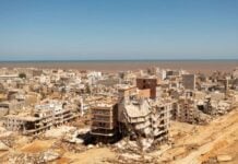 Vue de la ville de Derna, en Libye