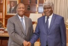 Alassane Ouattara et Robert Beugré Mambé