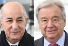 Abdelmadjid Tebboune et Antonio Guterres