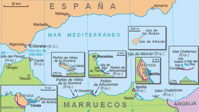 Iles frontières entre le Maroc et l'Espagne