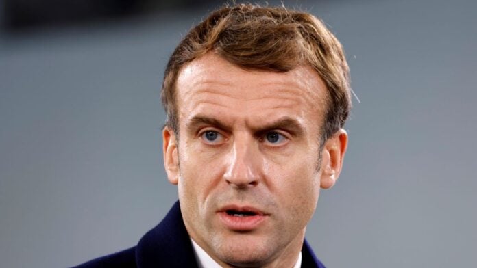 Le Président français, Emmanuel Macron