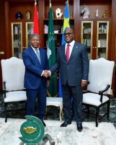 João Lourenço et Félix Tshisekedi à Kinshasa, ce 12 août 2024