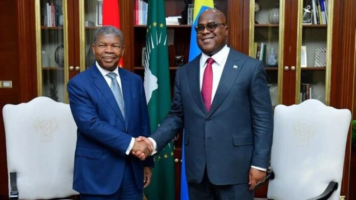 João Lourenço et Félix Tshisekedi à Kinshasa, ce 12 août 2024