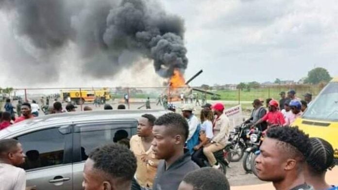 Crash d'un hélicoptère militaire à l'aéroport de N'dolo