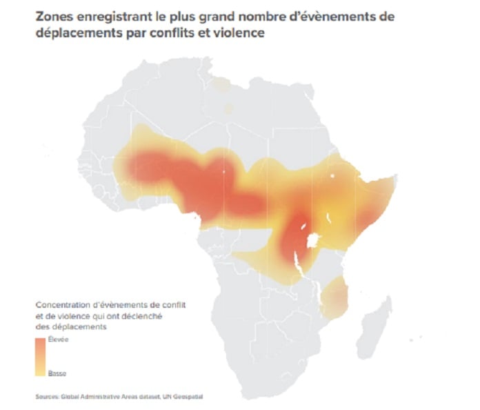 Déplacement liés aux conflits en Afrique