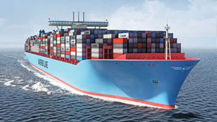 Image de synthèse d'un navire Maersk