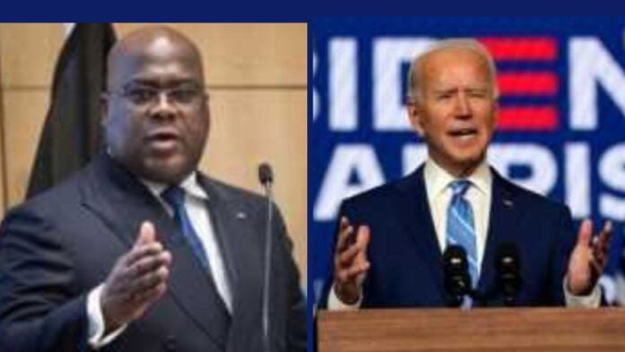 Felix Tchisékédi et Joe Biden