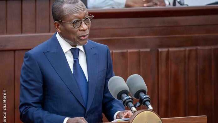 Patrice Talon, prononçant son discours l'état de la Nation ce vendredi 20 décembre 2024