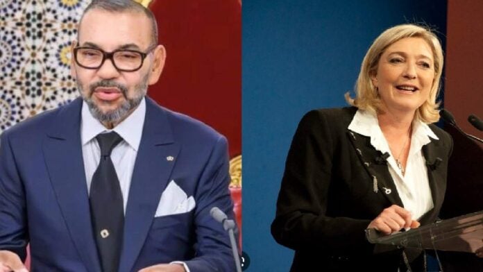 Mohammed VI et Marine Le Pen