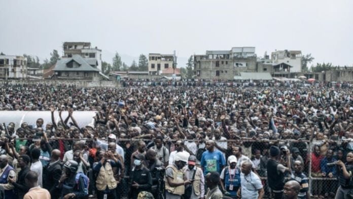 Foule à Goma